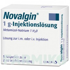 НОВАЛГІН (NOVALGIN) 1 г ампули 5x2 мл - Метамізол натрію A.NATTERMANN & CIE