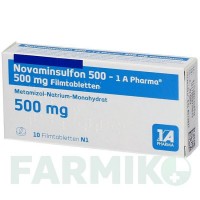 НОВАМІНСУЛЬФОН (NOVAMINSULFON) 500 таблетки 10 шт - Метамізол натрію 1 A PHARMA