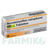 НОВАМІНСУЛЬФОН (NOVAMINSULFON) 500 мг таблетки 30 шт - Метамізол натрію RATIOPHARM