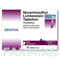 НОВАМІНСУЛЬФОН (NOVAMINSULFON) 500 мг таблетки 10 шт - Метамізол натрію ZENTIVA