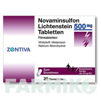 НОВАМІНСУЛЬФОН (NOVAMINSULFON) 500 мг таблетки 20 шт - Метамізол натрію ZENTIVA