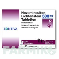 НОВАМІНСУЛЬФОН (NOVAMINSULFON) 500 мг таблетки 50 шт - Метамізол натрію ZENTIVA
