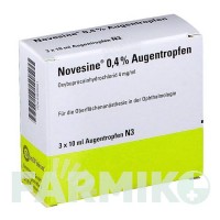 НОВЕЗИН (NOVESINE) 0,4% капли 3x10 мл - Оксибупрокаин OMNIVISION