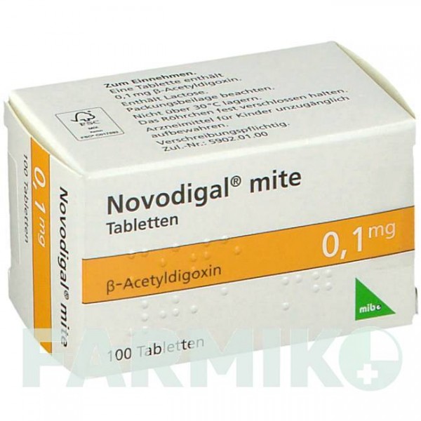 НОВОДИГАЛ (NOVODIGAL) таблетки 100 шт - Ацетилдигоксин MIBE