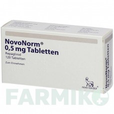 НОВОНОРМ (NOVONORM) 0,5 мг таблетки 120 шт - Репаглинид AXICORP PHARMA