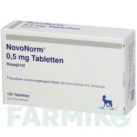 НОВОНОРМ (NOVONORM) 0,5 мг таблетки 120 шт - Репаглінід KOHLPHARMA