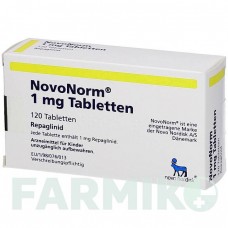НОВОНОРМ (NOVONORM) 1 мг таблетки 120 шт - Репаглинид EMRA-MED