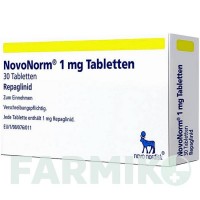 НОВОНОРМ (NOVONORM) 1 мг таблетки 30 шт - Репаглинид NOVO NORDISK