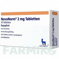 НОВОНОРМ (NOVONORM) 2 мг таблетки 30 шт - Репаглинид NOVO NORDISK