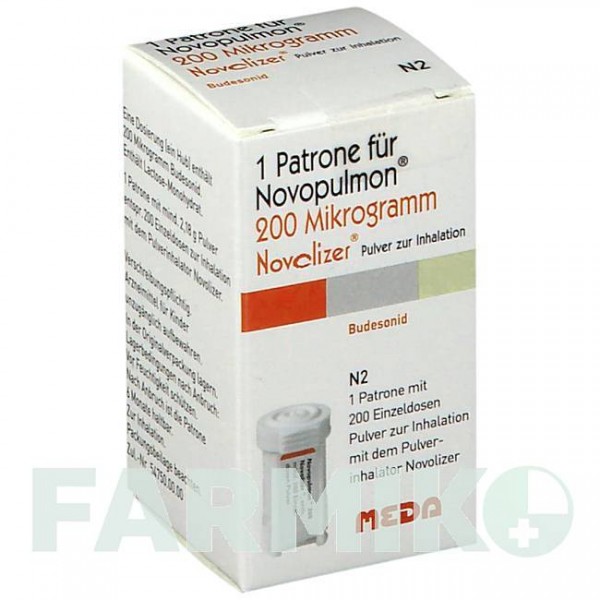 НОВОПУЛЬМОН (NOVOPULMON) 200 мкг 1 х 200 доз порошок 1x200 шт - Будесонід MEDA PHARMA