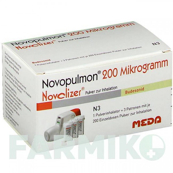 НОВОПУЛЬМОН (NOVOPULMON) 200 мкг 3 х 200 доз порошок 3x200 шт - Будесонид MEDA PHARMA