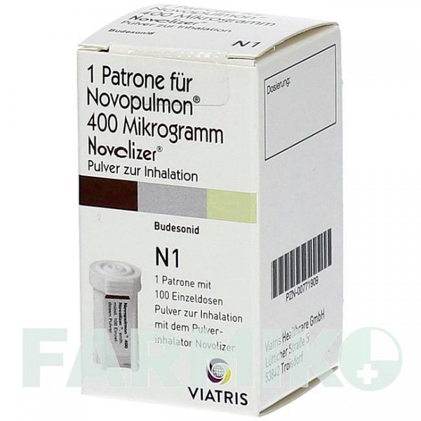 НОВОПУЛЬМОН (NOVOPULMON) 400 мкг 1 х 100 доз порошок 1x100 шт - Будесонид MEDA PHARMA