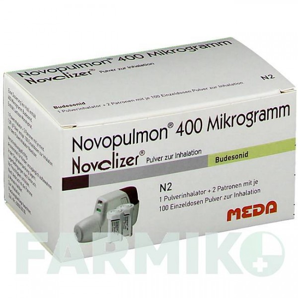 НОВОПУЛЬМОН (NOVOPULMON) 400 мкг 2 х 100 доз порошок 2x100 шт - Будесонид MEDA PHARMA