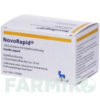 НОВОРАПИД (NOVORAPID) 100 ЕД/мл раствор 5x10 мл - Инсулин аспарт AXICORP PHARMA