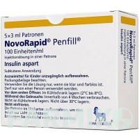НОВОРАПИД (NOVORAPID) 100 ЕД/мл картриджи 5x3 мл - Инсулин аспарт NOVO NORDISK