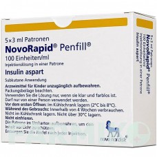 НОВОРАПИД (NOVORAPID) 100 ЕД/мл картриджи 5x3 мл - Инсулин аспарт NOVO NORDISK