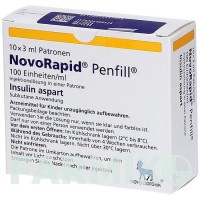 НОВОРАПИД (NOVORAPID) 100 ЕД/мл картриджи 10x3 мл - Инсулин аспарт NOVO NORDISK