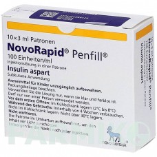 НОВОРАПИД (NOVORAPID) 100 ЕД/мл картриджи 10x3 мл - Инсулин аспарт NOVO NORDISK