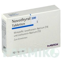 НОВОТИРАЛ (NOVOTHYRAL) 100 таблетки 100 шт - Левотироксин, Ліотиронін DOCPHARM