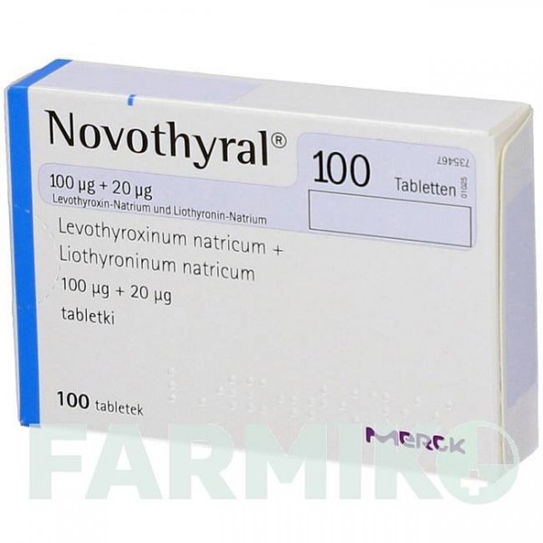 НОВОТИРАЛ (NOVOTHYRAL) 100 таблетки 50 шт - Левотироксин, Лиотиронин EMRA-MED