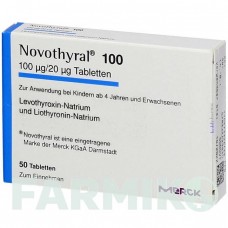 НОВОТИРАЛ (NOVOTHYRAL) 100 таблетки 50 шт - Левотироксин, Лиотиронин KOHLPHARMA