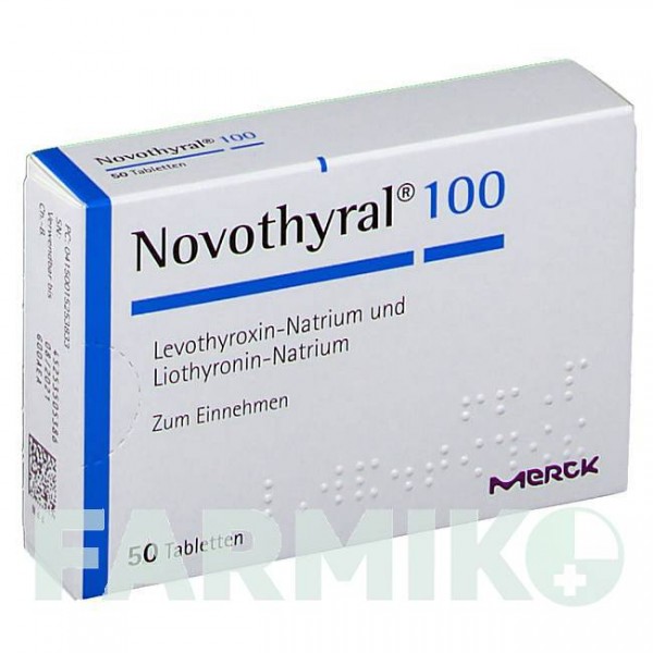 НОВОТИРАЛ (NOVOTHYRAL) 100 таблетки 50 шт - Левотироксин, Лиотиронин MERCK HEALTHCARE