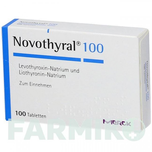 НОВОТИРАЛ (NOVOTHYRAL) 100 таблетки 100 шт - Левотироксин, Лиотиронин MERCK HEALTHCARE