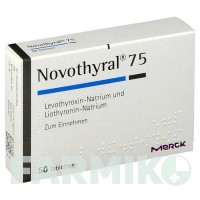 НОВОТИРАЛ (NOVOTHYRAL) 75 таблетки 50 шт - Левотироксин, Лиотиронин MERCK HEALTHCARE