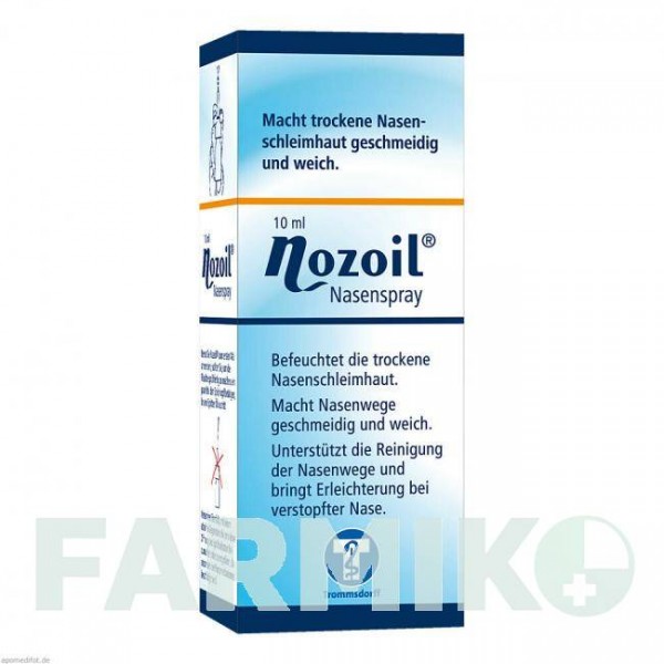 НОЗОЙЛ (NOZOIL) спрей 10 мл - Активные вещества TROMMSDORFF