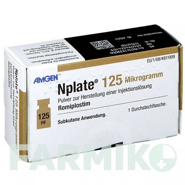 ЭНПЛЕЙТ (NPLATE) 125 мкг порошок 1 шт - Ромиплостим AMGEN