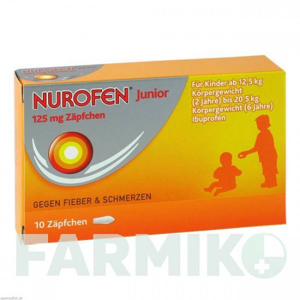 НУРОФЕН (NUROFEN) 125 мг суппозитории 10 шт - Ибупрофен RECKITT BENCKISER