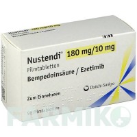 НУСТЕНДІ (NUSTENDI) 180 мг/10 мг таблетки 98 шт - Бемпедоєва кислота, Езетиміб DAIICHI SANKYO