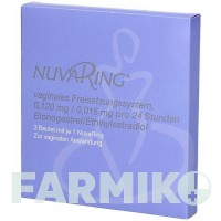 НОВАРИНГ (NUVARING) 0,120/0,015 мг/24 год кільце 3 шт - Прогестаген, Естроген AXICORP PHARMA