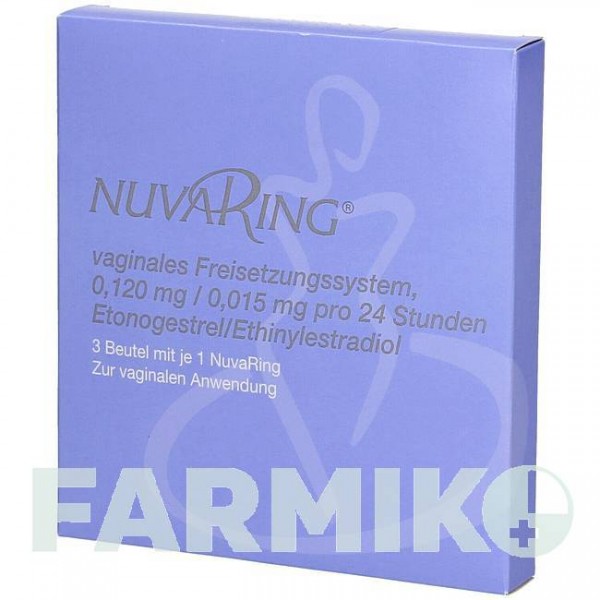 НОВАРИНГ (NUVARING) 0,120/0,015 мг/24 год кільце 3 шт - Прогестаген, Естроген AXICORP PHARMA