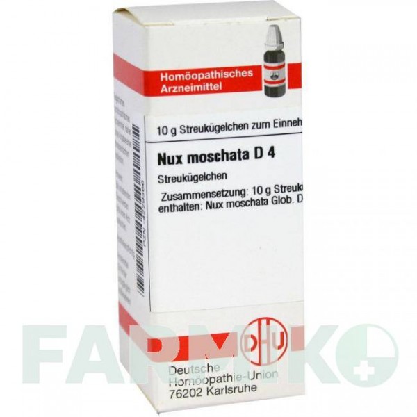 НУКС МОШАТА (NUX MOSCHATA) D 4 глобули 10 г - Гомеопатия DHU