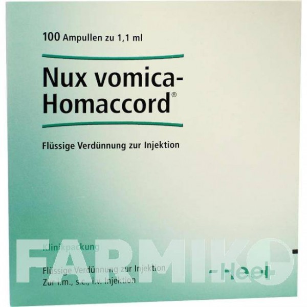 НУКС ВОМИКА (NUX VOMICA) ампулы 100 шт - Гомеопатия BIOLOGISCHE HEILMITTEL HEEL