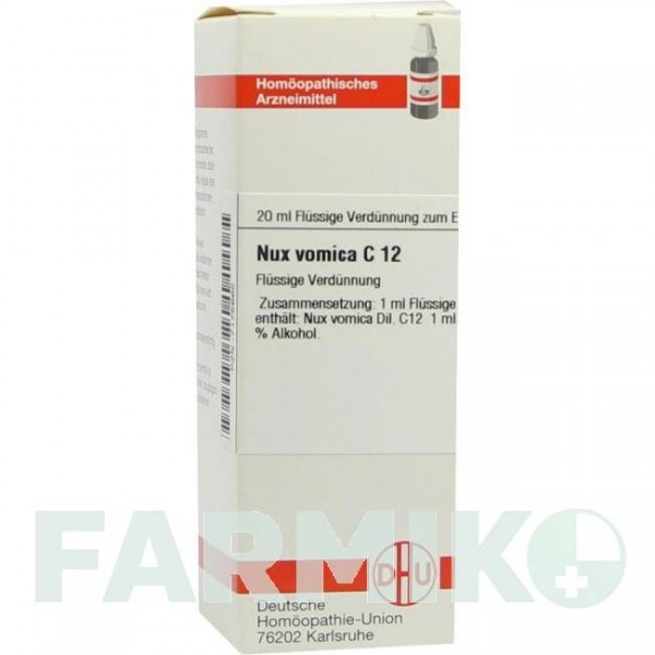 НУКС ВОМИКА (NUX VOMICA) C 12 раствор 20 мл - Гомеопатия DHU