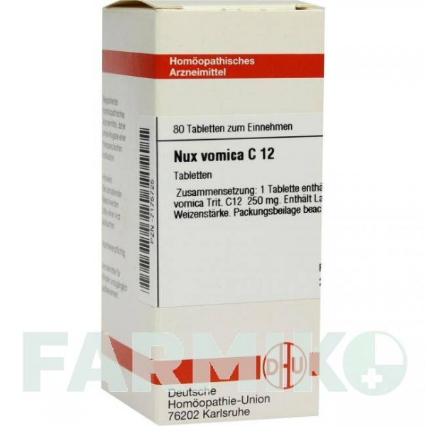 НУКС ВОМИКА (NUX VOMICA) C 12 таблетки 80 шт - Гомеопатия DHU