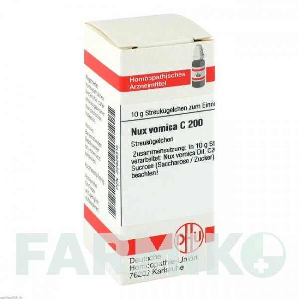 НУКС ВОМИКА (NUX VOMICA) C 200 глобули 10 г - Гомеопатия DHU