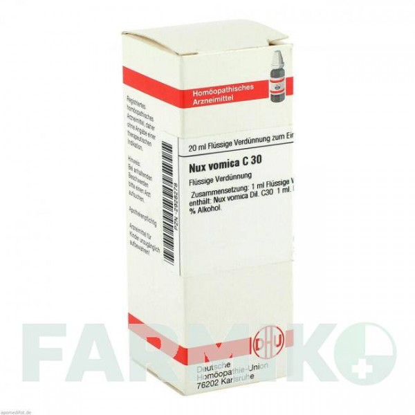 НУКС ВОМИКА (NUX VOMICA) C 30 раствор 20 мл - Гомеопатия DHU