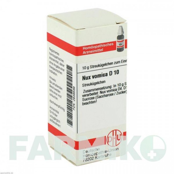 НУКС ВОМИКА (NUX VOMICA) D 10 глобули 10 г - Гомеопатия DHU