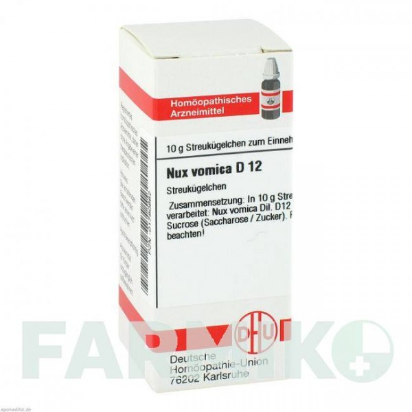 НУКС ВОМИКА (NUX VOMICA) D 12 глобули 10 г - Гомеопатия DHU