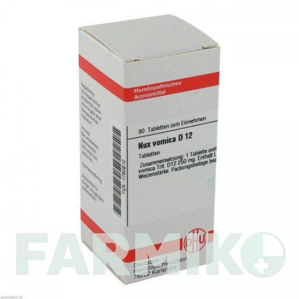 НУКС ВОМИКА (NUX VOMICA) D 12 таблетки 80 шт - Гомеопатия DHU