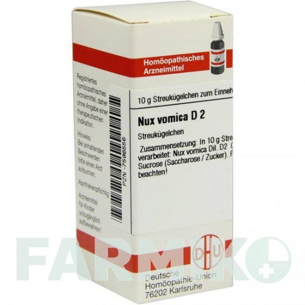 НУКС ВОМИКА (NUX VOMICA) D 2 глобули 10 г - Гомеопатия DHU