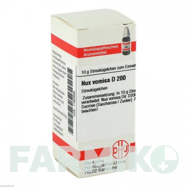 НУКС ВОМИКА (NUX VOMICA) D 200 глобули 10 г - Гомеопатия DHU
