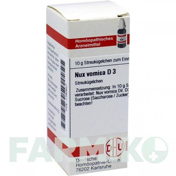 НУКС ВОМИКА (NUX VOMICA) D 3 глобули 10 г - Гомеопатия DHU