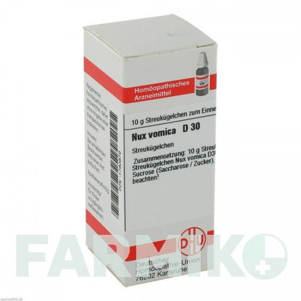 НУКС ВОМИКА (NUX VOMICA) D 30 глобули 10 г - Гомеопатия DHU