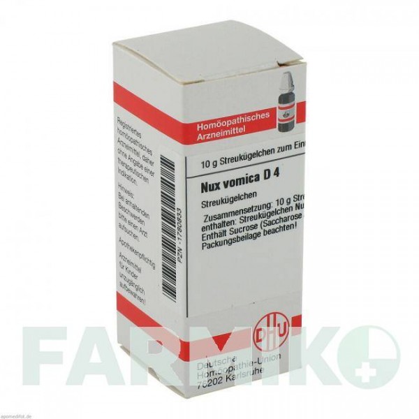 НУКС ВОМИКА (NUX VOMICA) D 4 глобули 10 г - Гомеопатия DHU