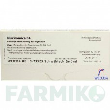 НУКС ВОМИКА (NUX VOMICA) D 4 ампулы 8x1 мл - Гомеопатия WELEDA
