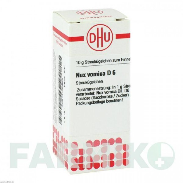 НУКС ВОМИКА (NUX VOMICA) D 6 глобули 10 г - Гомеопатия DHU